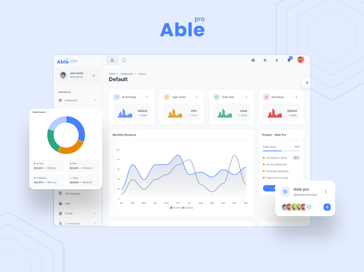 able pro admin dashboard template