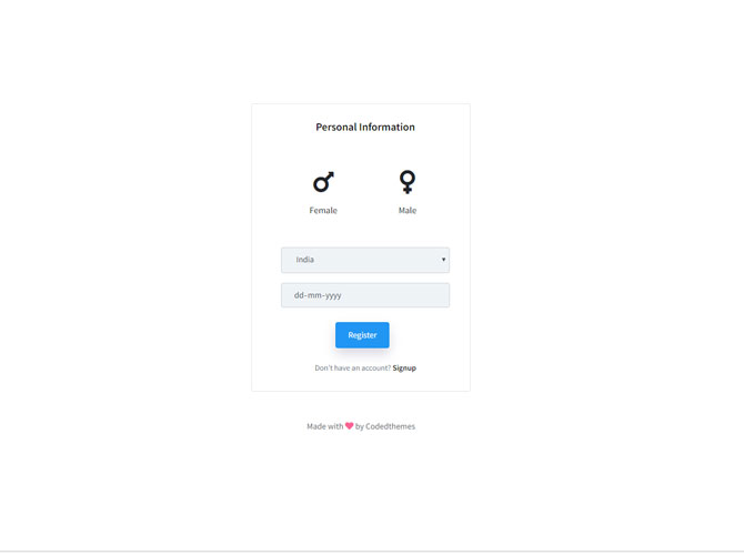 auth form8 - Bootstrap Authentication Forms