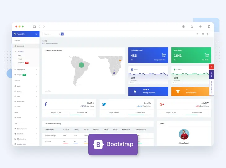 Flash Able Bootstrap 4 Admin Template - codedthemes