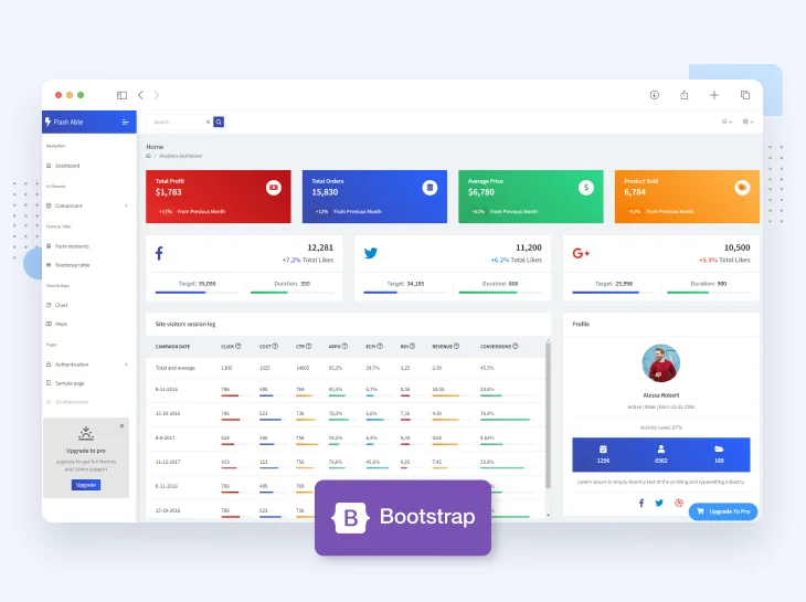 Flash Able Bootstrap 4 Free Admin Template