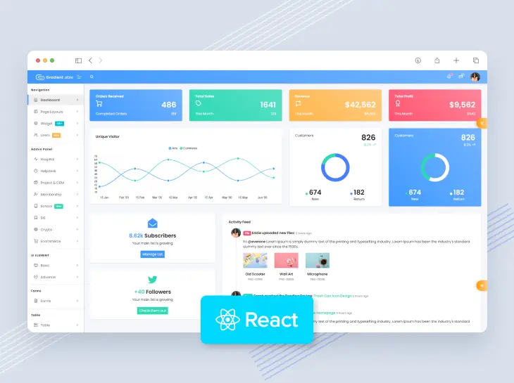 Gradient Able Bootstrap Admin Template