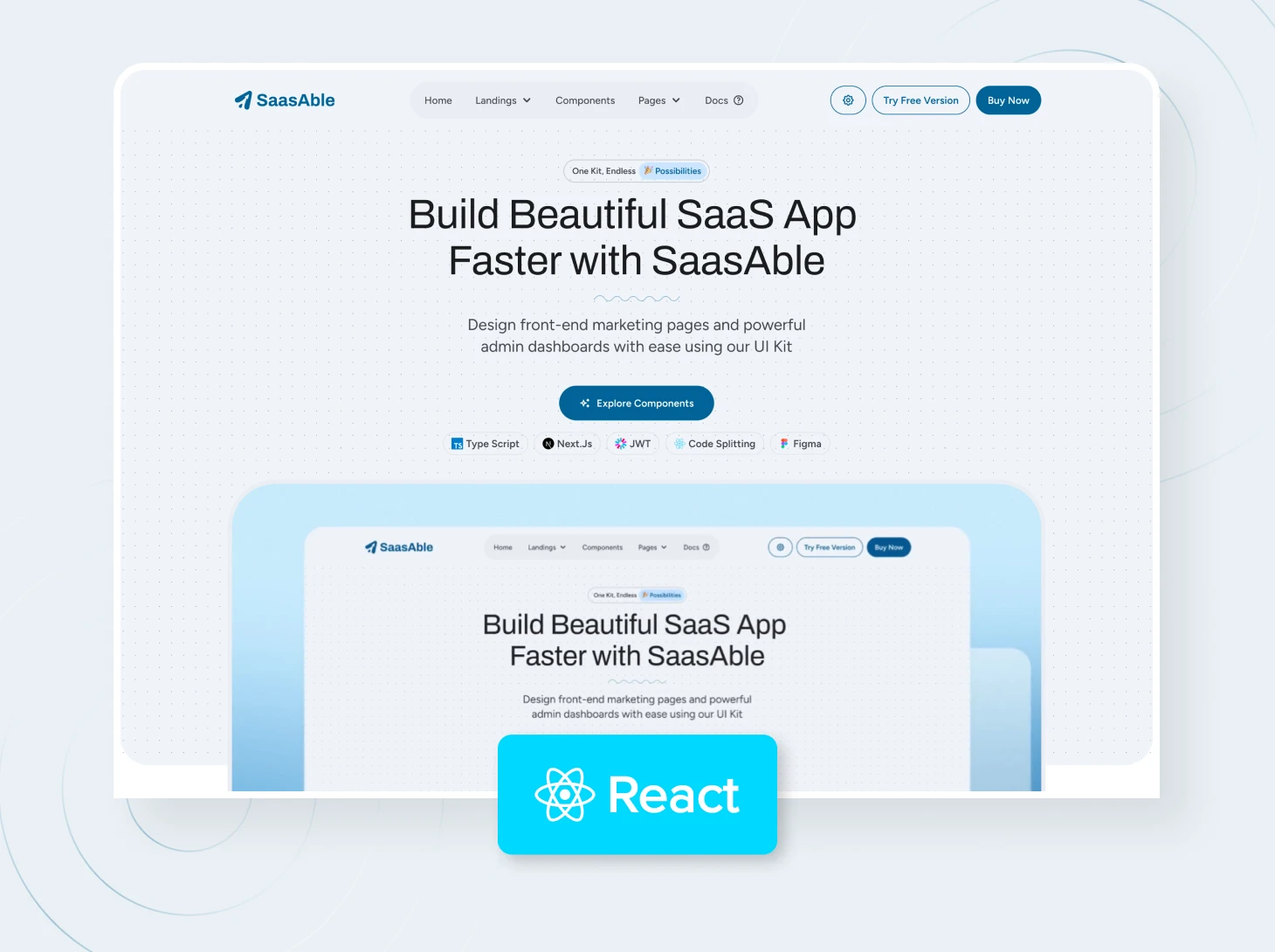 SaasAble Free MUI React UI Kit