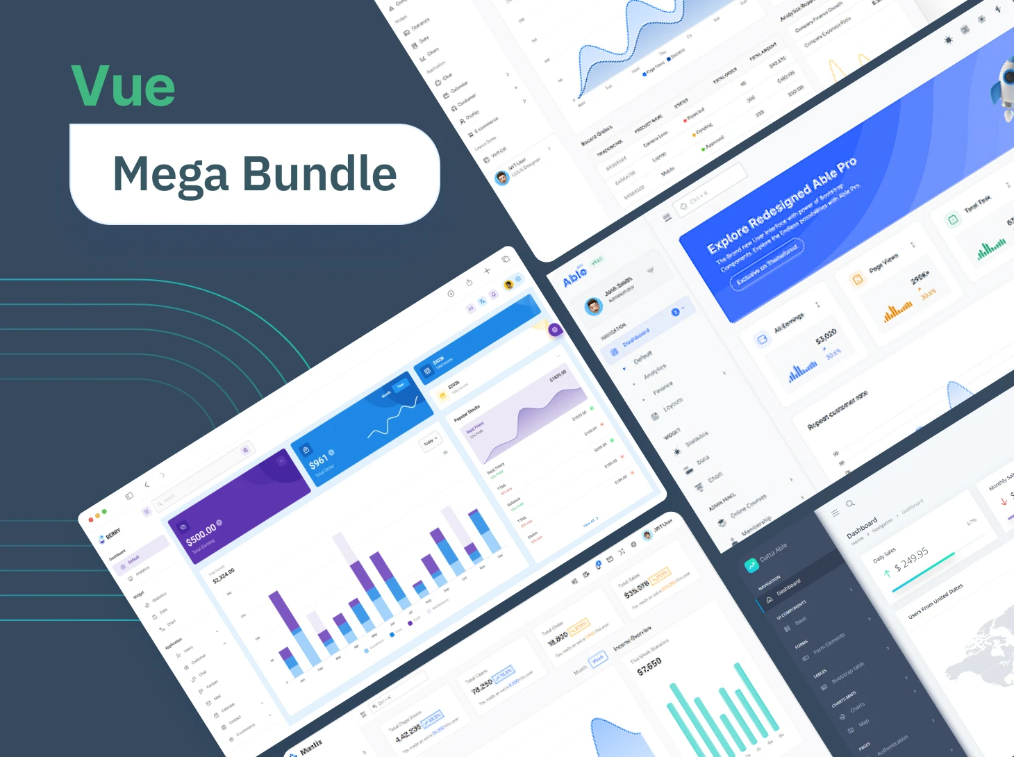 Vue admin template bundle - codedthemes