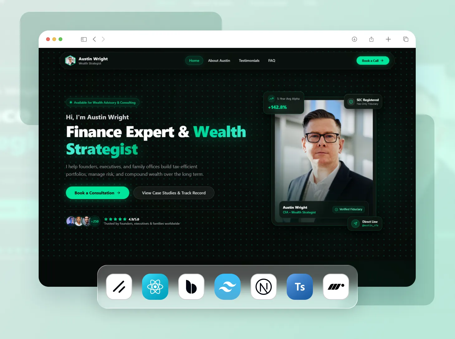 Portfolio from uiable shadcn nextjs template