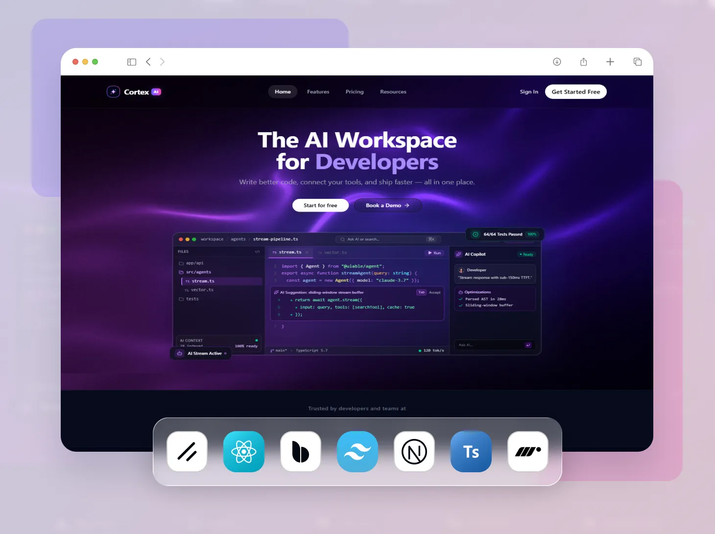 Cortex from uiable shadcn nextjs template